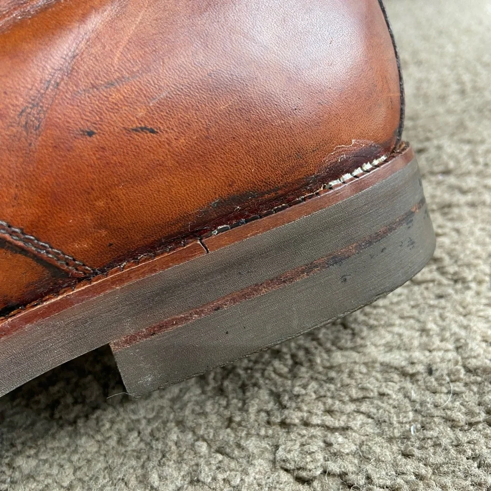 Men's Brown Leather Boots - Picture 7 of 9